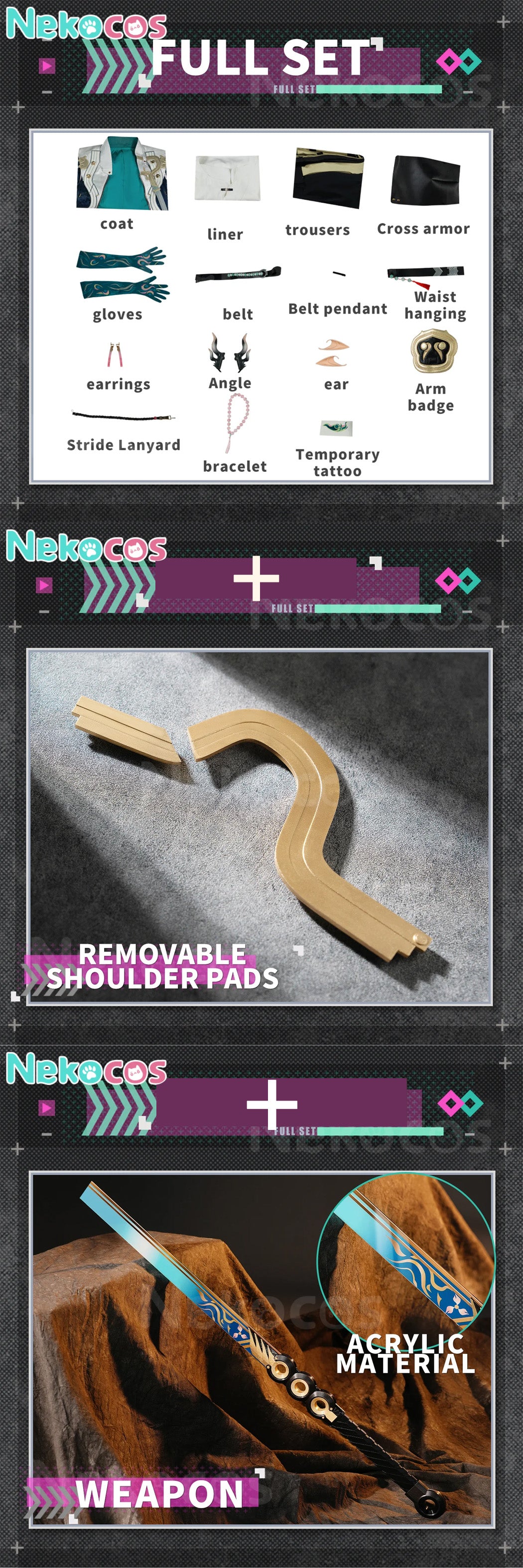 【Nekocos】Game Arknights Cosplay Yi Cosplay Costume Premium Edition | Custom-Tailor