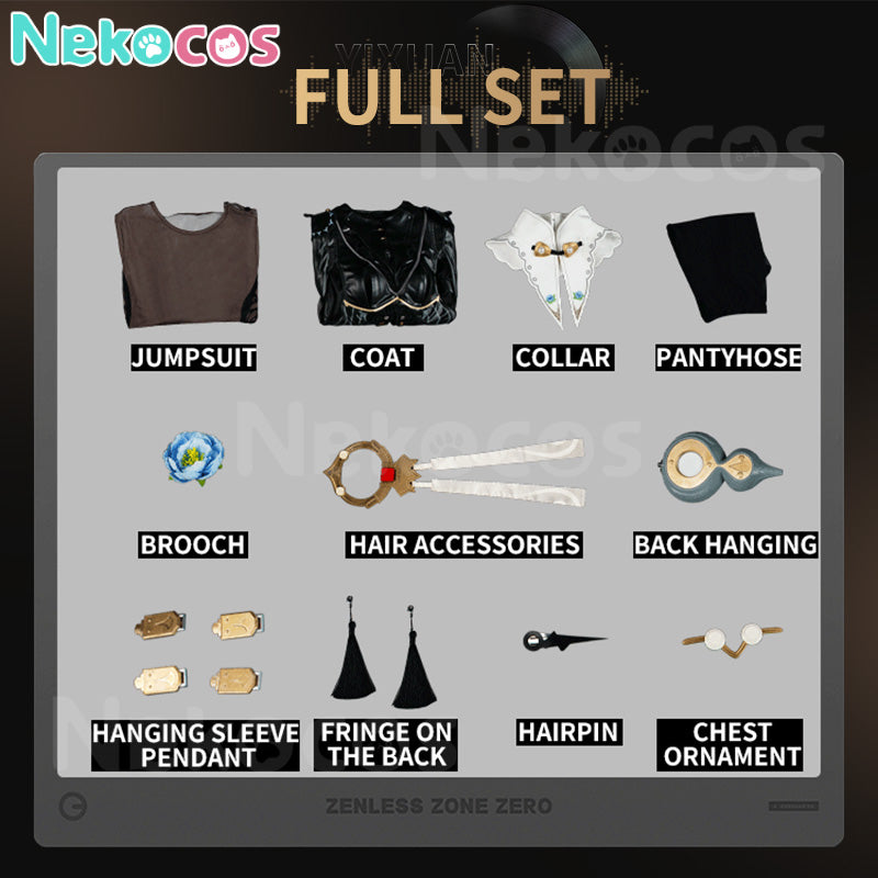 【Nekocos】Game Zenless Zone Zero Cosplay Yixuan Trails of Ink Cosplay Costume Premium Edition | In Stock