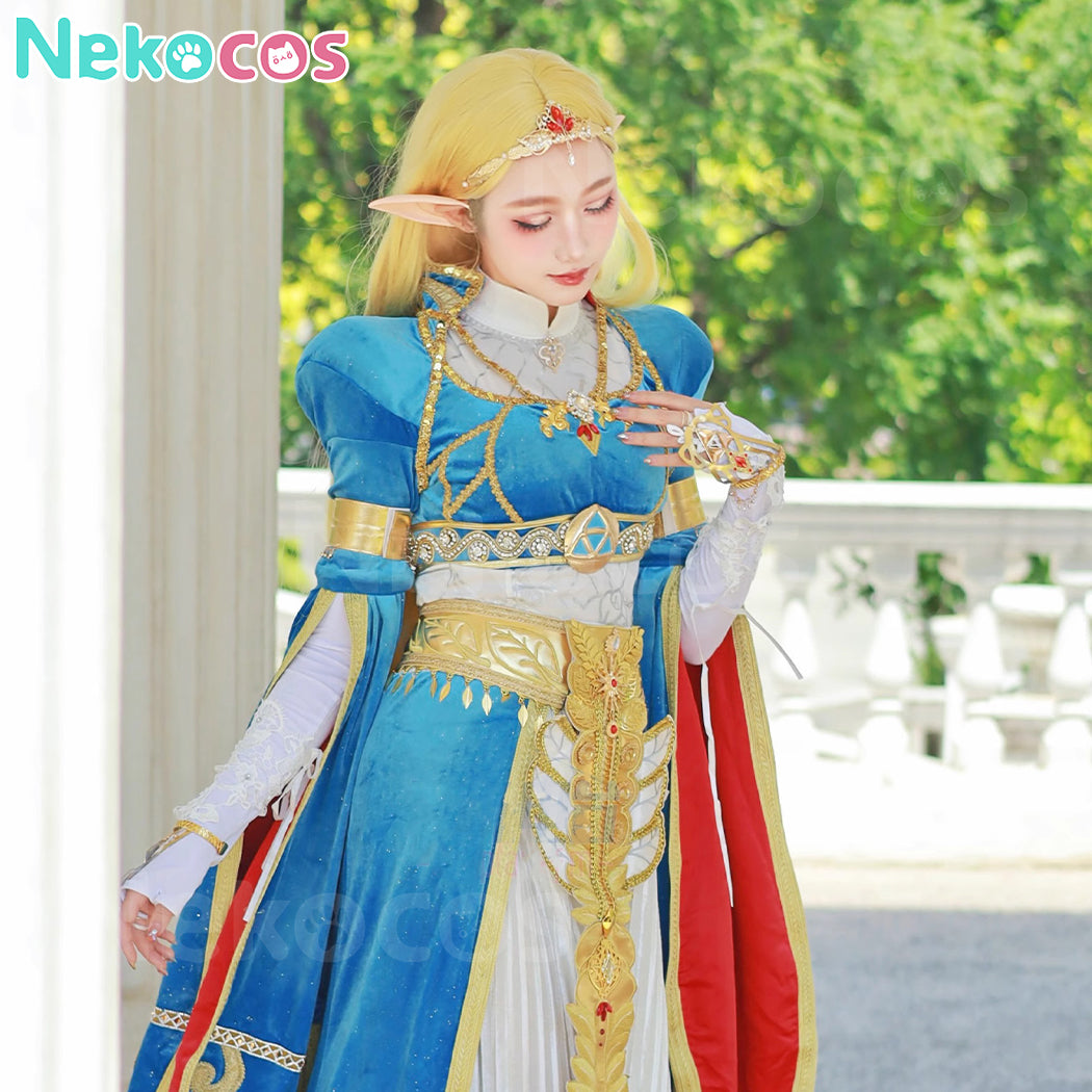 【Nekocos】Game The Legend of Zelda Cosplay Zelda Cosplay Costume Premium Edition | Custom-Tailor