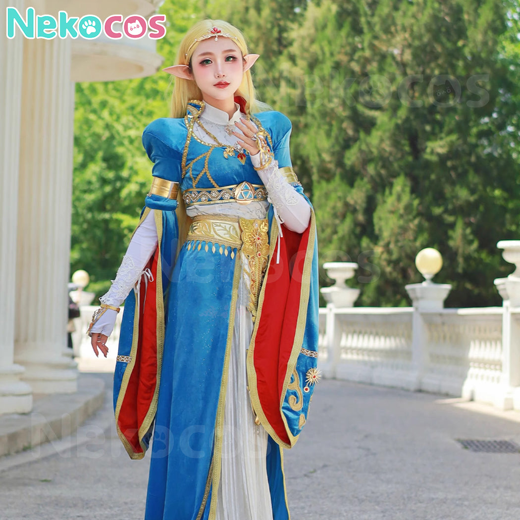 【Nekocos】Game The Legend of Zelda Cosplay Zelda Cosplay Costume Premium Edition | Custom-Tailor
