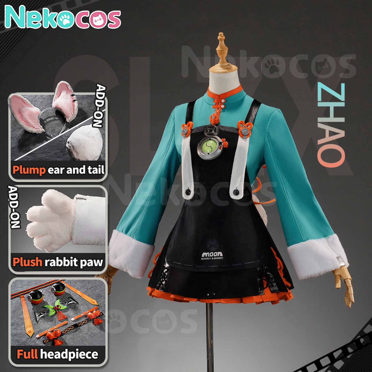 【Nekocos】Game Zenless Zone Zero Cosplay Zhao Cosplay Costume Premium Edition | Custom-Tailor