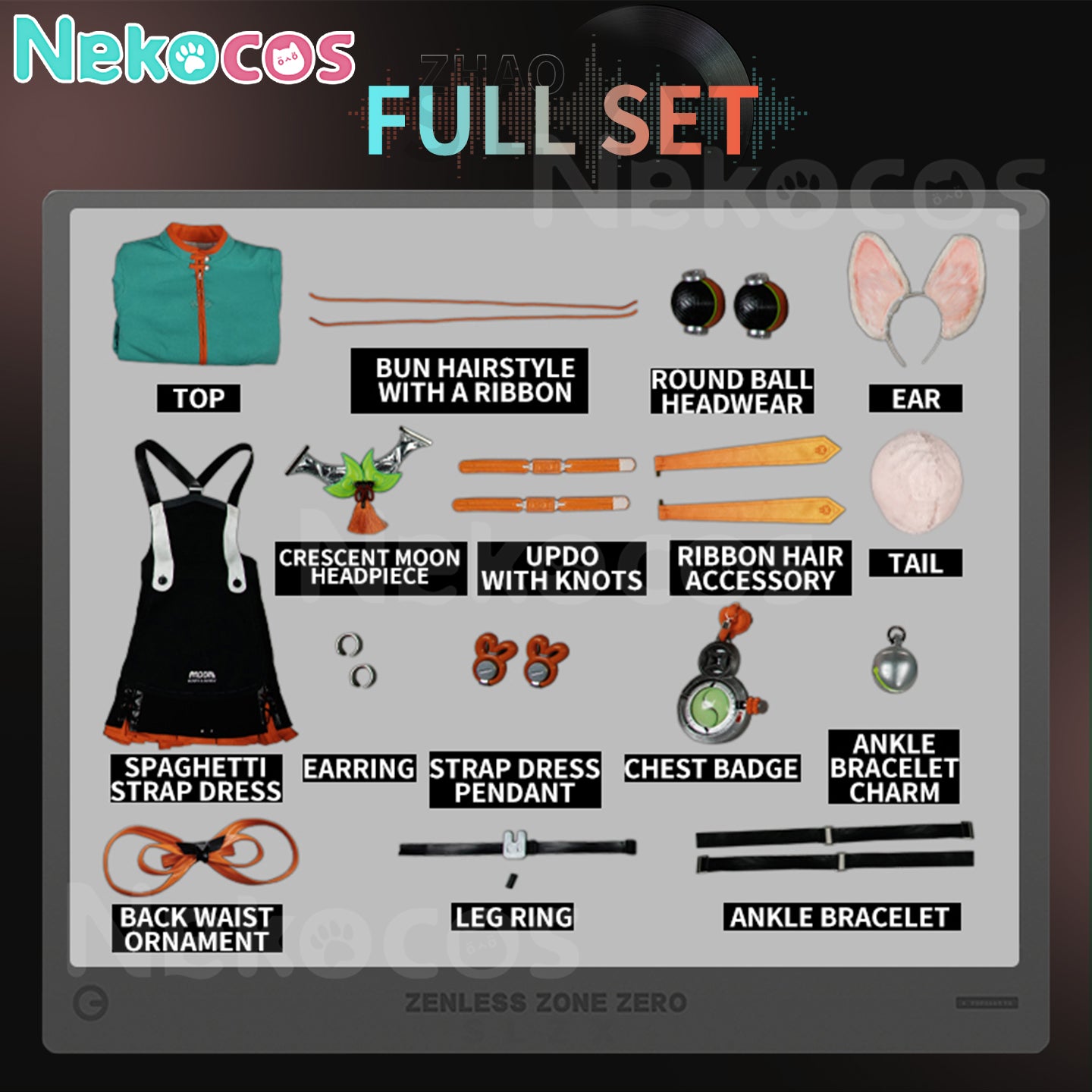 【Nekocos】Game Zenless Zone Zero Cosplay Zhao Cosplay Costume Premium Edition | Custom-Tailor