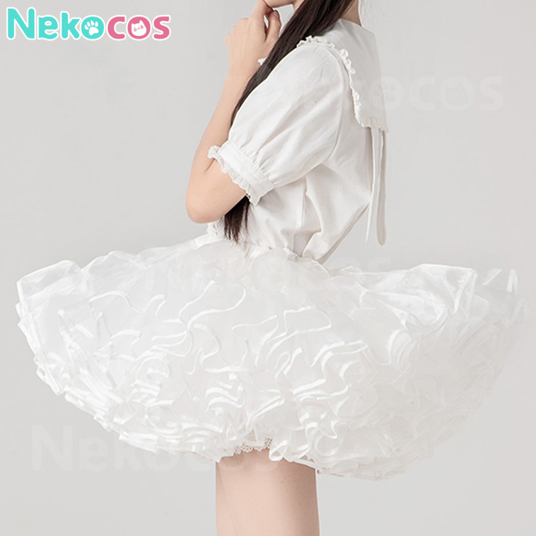 【Nekocos】Cosplay Petticoat Halloween Christmas Fishbone Violence White Petticoat Cosplay Costume | In Stock