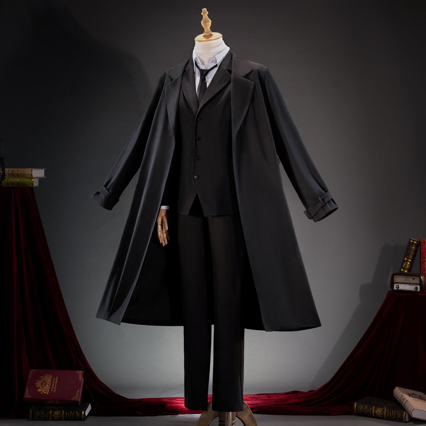 【Nekocos】Anime Bungo Stray Dogs Cosplay Dazai Osamu Cosplay Black Male Costume | Custom-Tailor