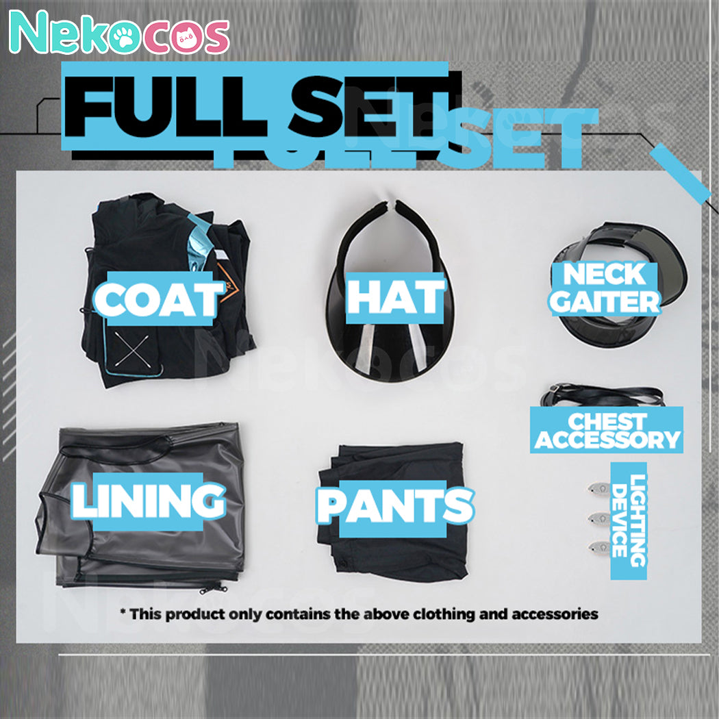 【Nekocos】Game Arknights Cosplay Doctor Costume Premium Edition | Custom-Tailor