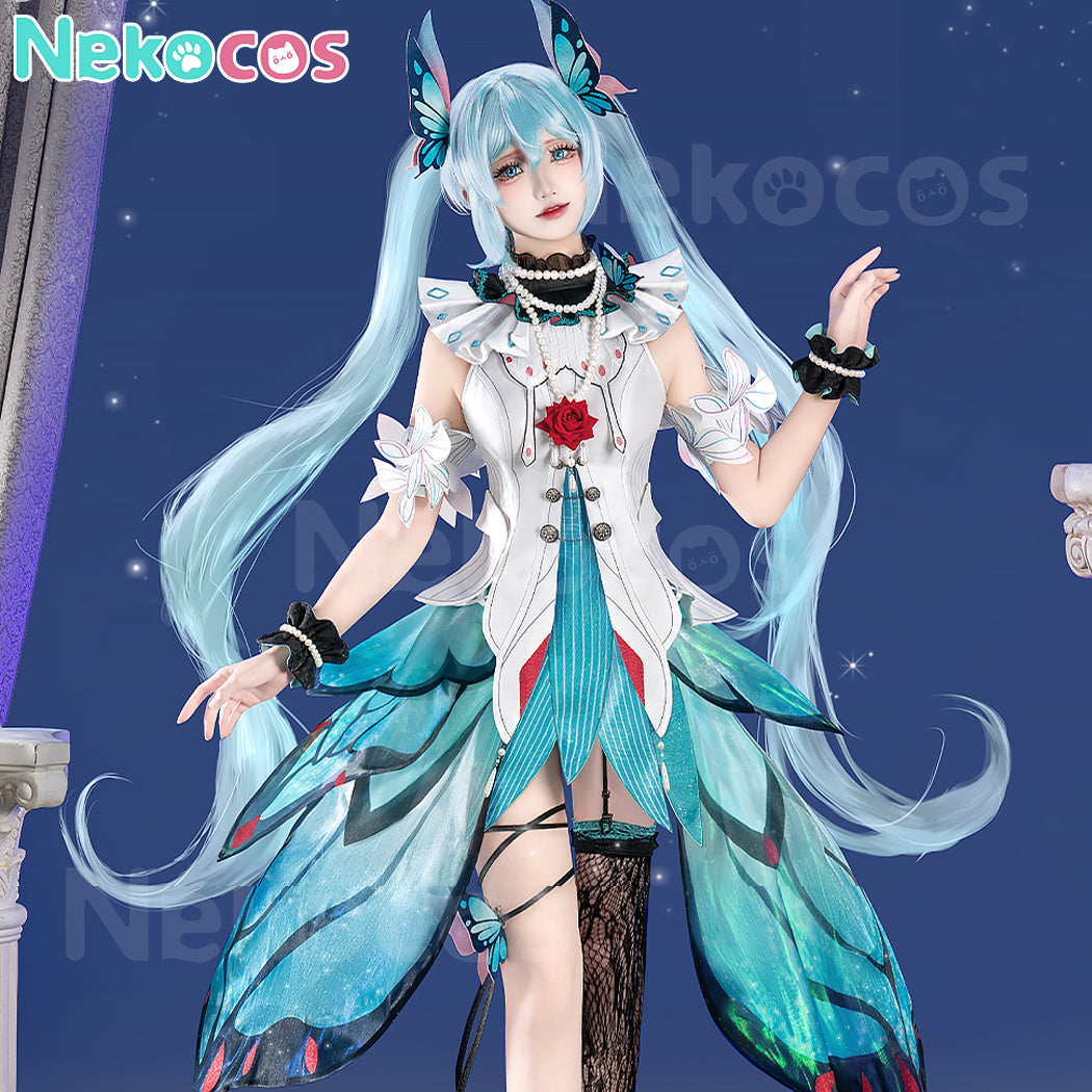【Nekocos】Vocaloid Hatsune Miku Cosplay Phoenix Tail Butterfly Cosplay Costume Premium Edition | Custom-Tailor