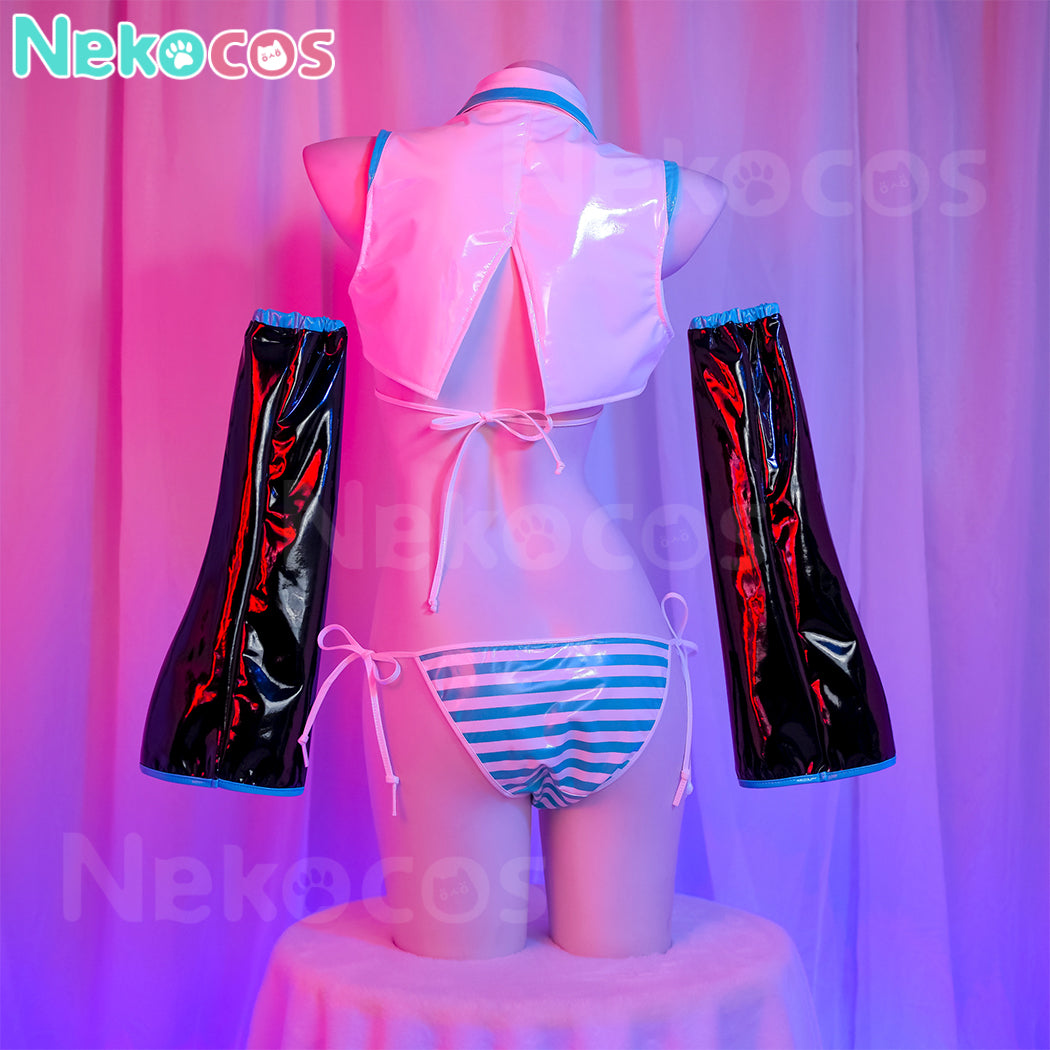 【Nekocos】Vocaloid Hatsune Miku Cosplay Miku Swimsuit Cosplay Costume | In Stock