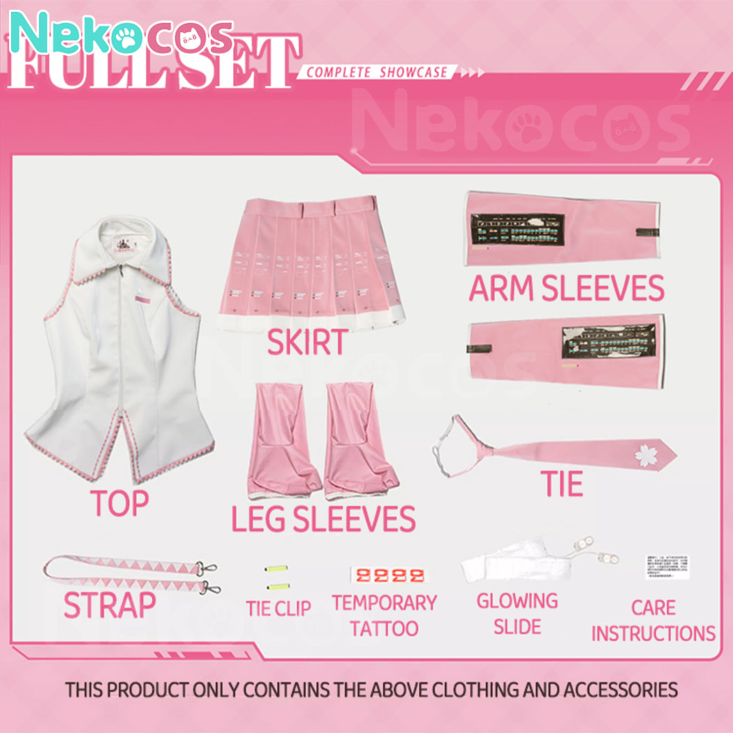 【Nekocos】Vocaloid Hatsune Miku Cosplay Hatsune Cherry Blossoms Cosplay Costume Premium Edition | In Stock