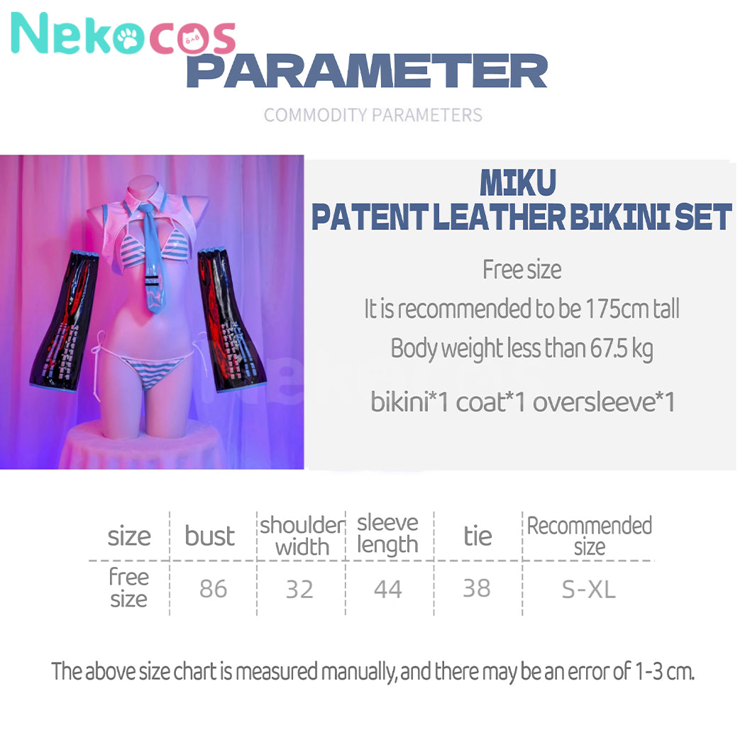 【Nekocos】Vocaloid Hatsune Miku Cosplay Miku Swimsuit Cosplay Costume | In Stock
