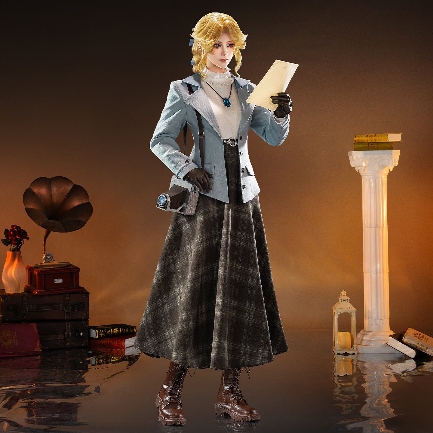 【Nekocos】Game Identity V Cosplay Journalist Reporter Cosplay Costume Premium Edition | Custom-Tailor