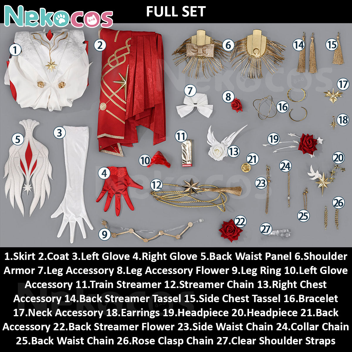 Honkai Star Rail Himeko Cosplay Costume - Premium EditionCostume,Game,Honkai: Star Rail