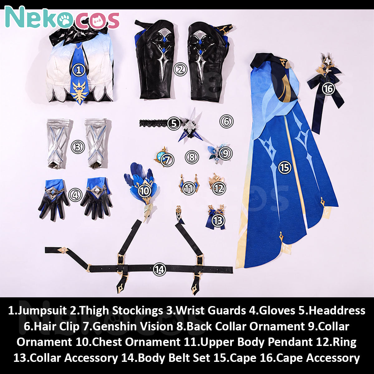 【Nekocos】Game Genshin Impact Cosplay Eula Cosplay Costume Premium Edition