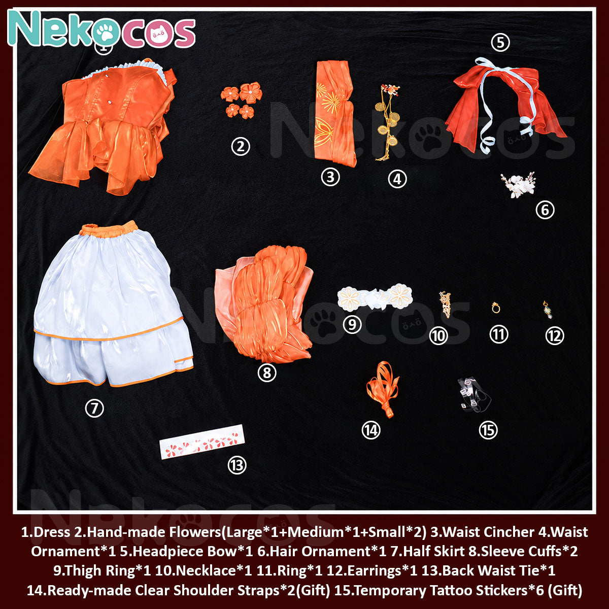 Genshin Impact Yoimiya Cosplay Gown - Premium EditionCostume,Game,Genshin Impact