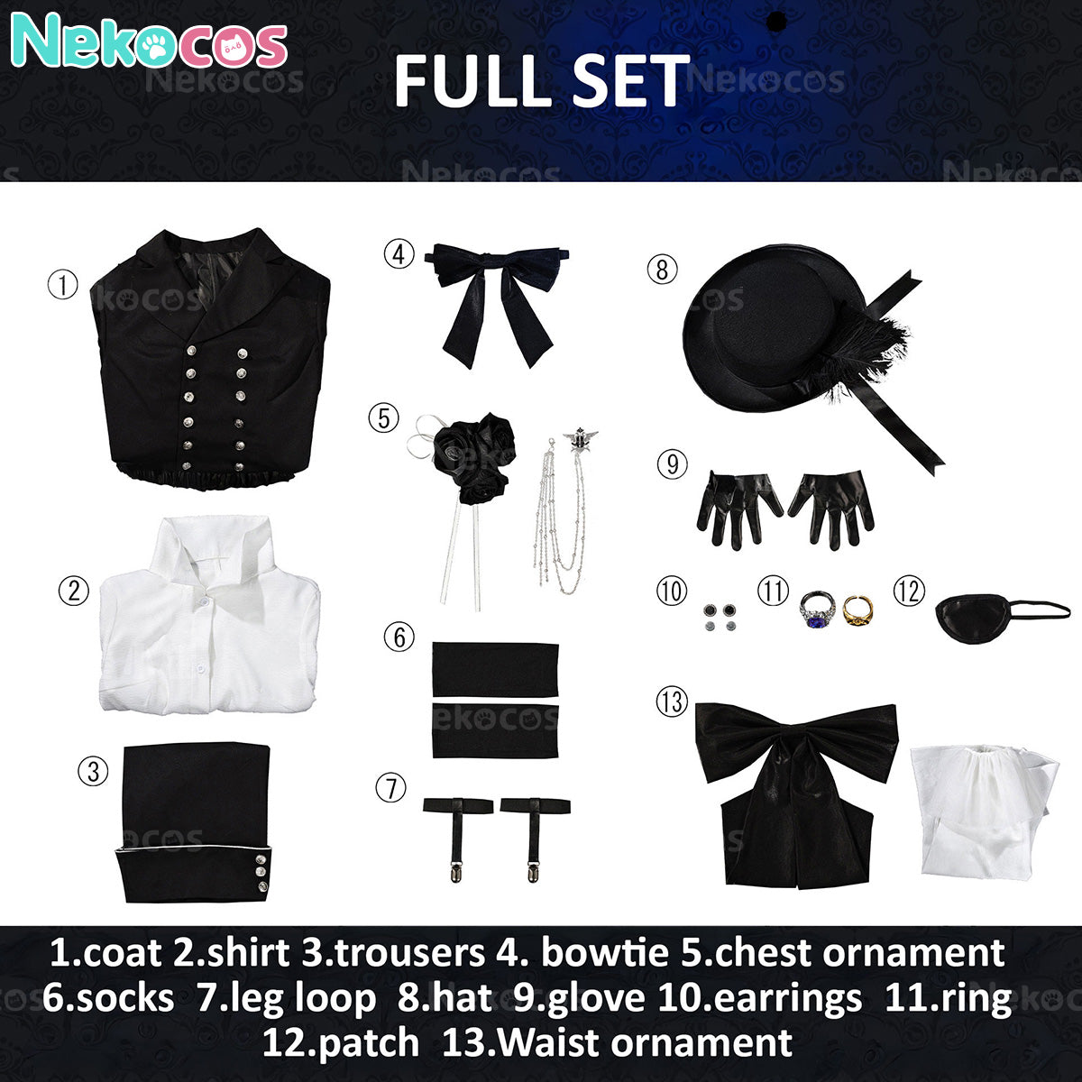 Ciel Phantomhive Cosplay Costume - Custom Tailored by NekocosAnime,Black Butler,Costume