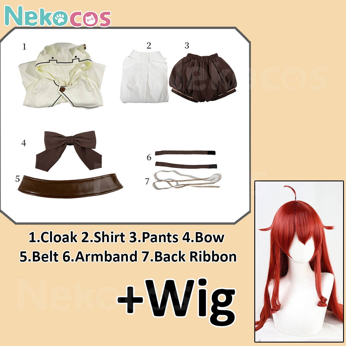 Anime Cat Ear Hoodie Cosplay - Custom-Tailored DelightAnime,Costume,Jobless Reincarnation