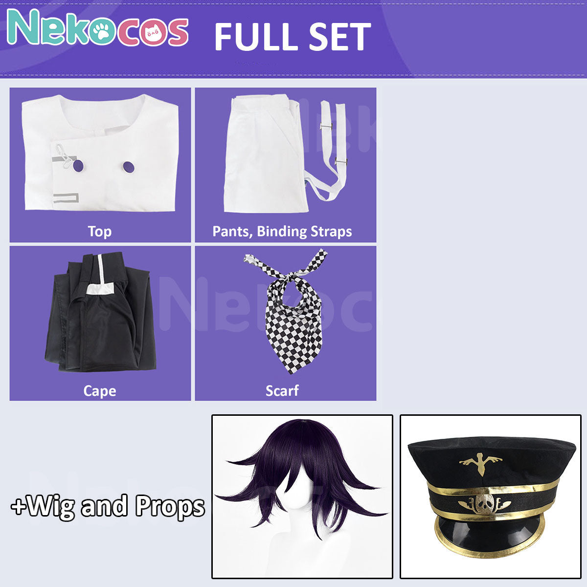 【Nekocos】Game Cosplay Kokichi Oma (President Ver) Cosplay Costume
