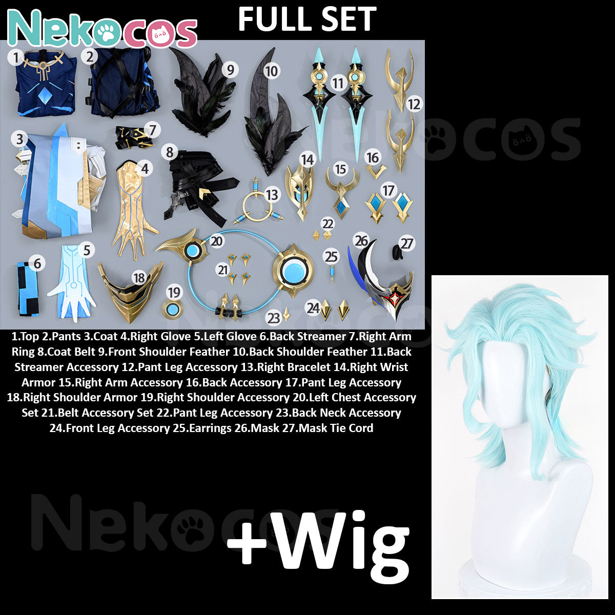 Genshin Impact Il Dottore Cosplay Costume - Premium EditionCostume,Game,Genshin Impact