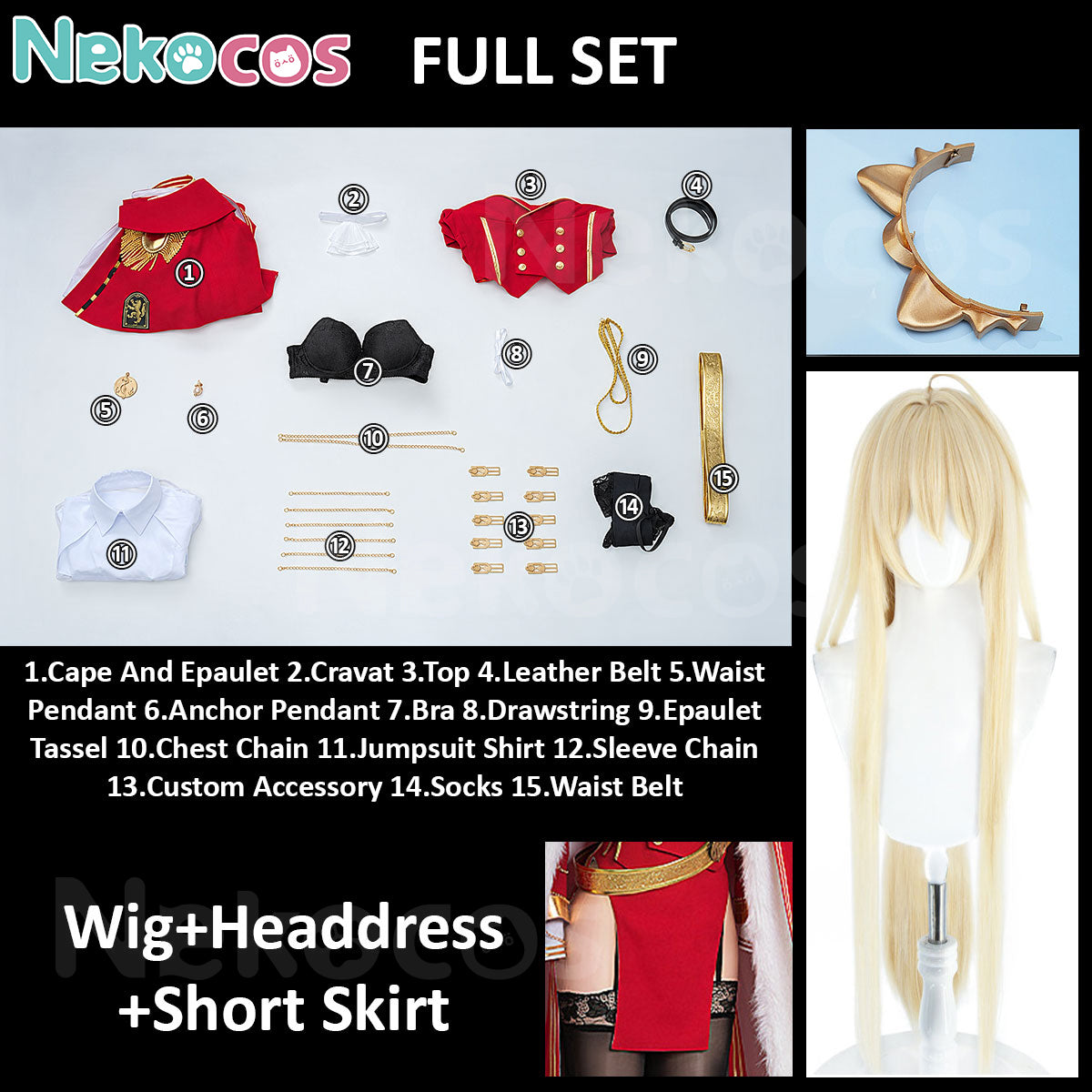 Azur Lane HMS Lion Cosplay Costume - Custom-Tailored by NekocosAzur Lane,Costume,Game