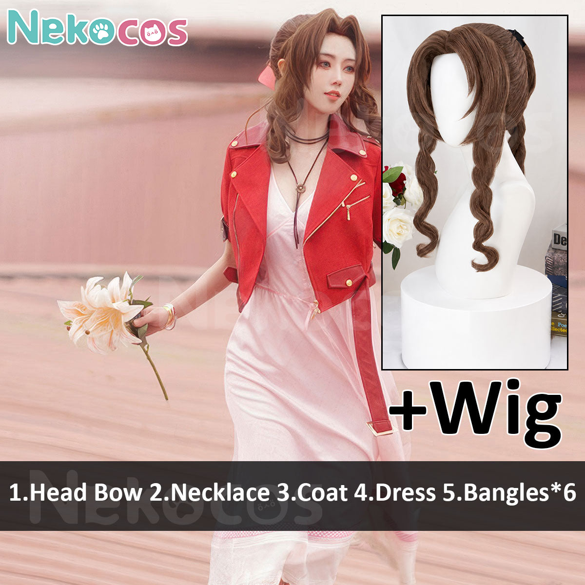 Aerith Cosplay Costume Custom Tailor – Shop NowCostume,Final Fantasy VII,Game