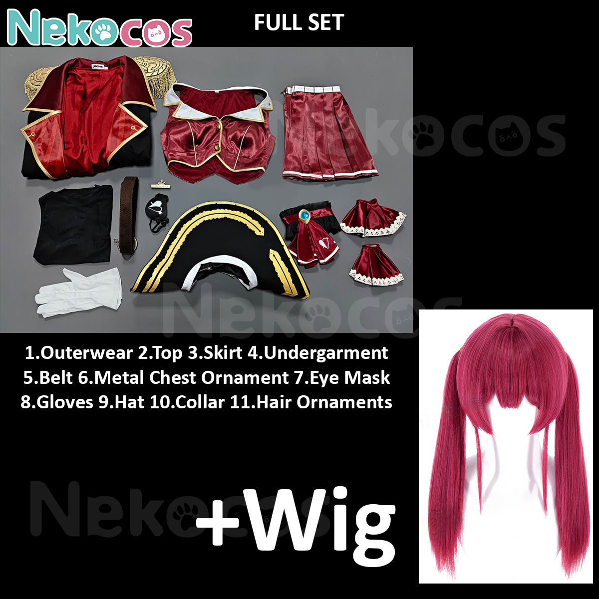 Houshou Marine Cosplay Costume - Premium Custom EditionCostume,Vocaloid