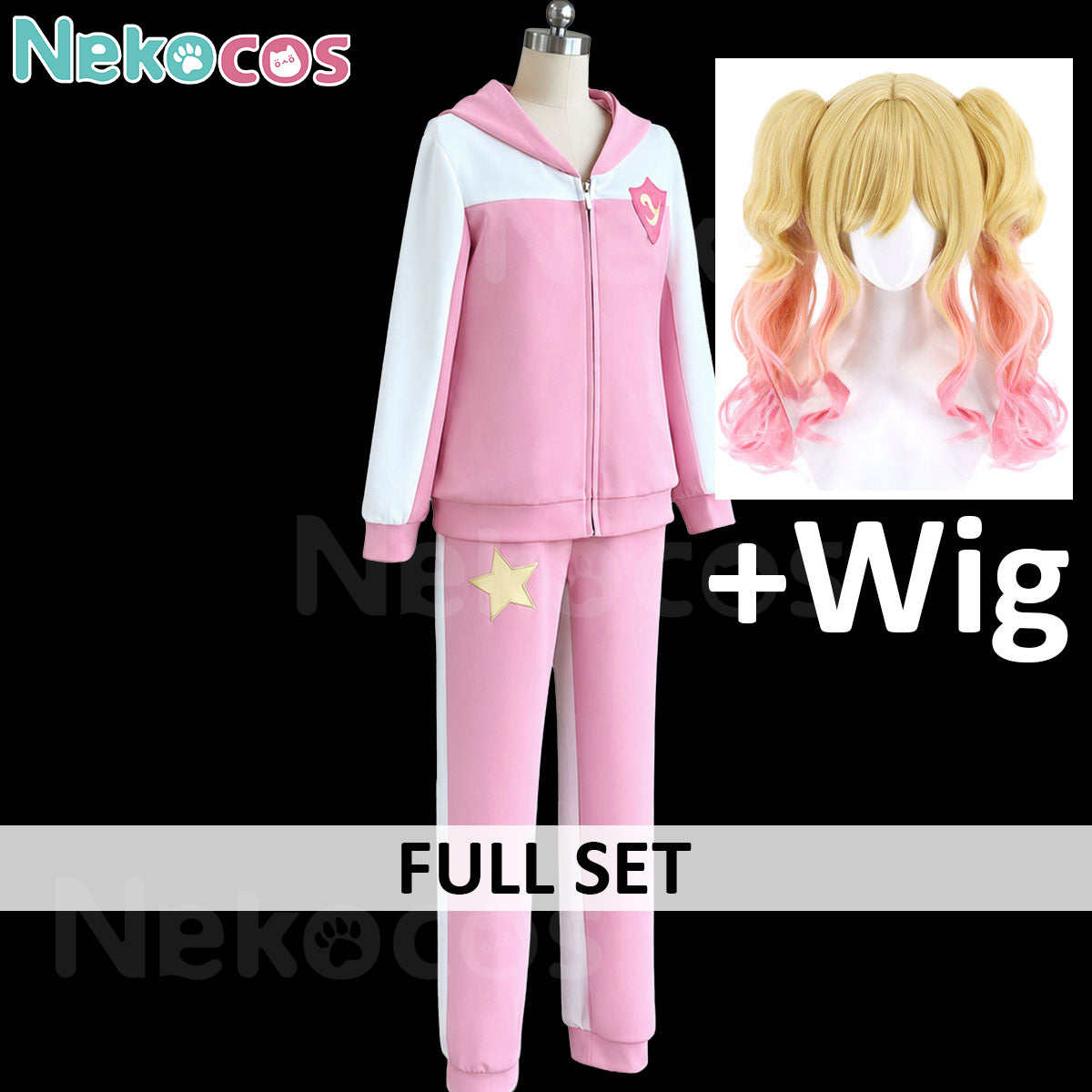 Nijino Yume Pink Tracksuit Cosplay Costume - Custom TailoredAikatsu!,Anime,Costume
