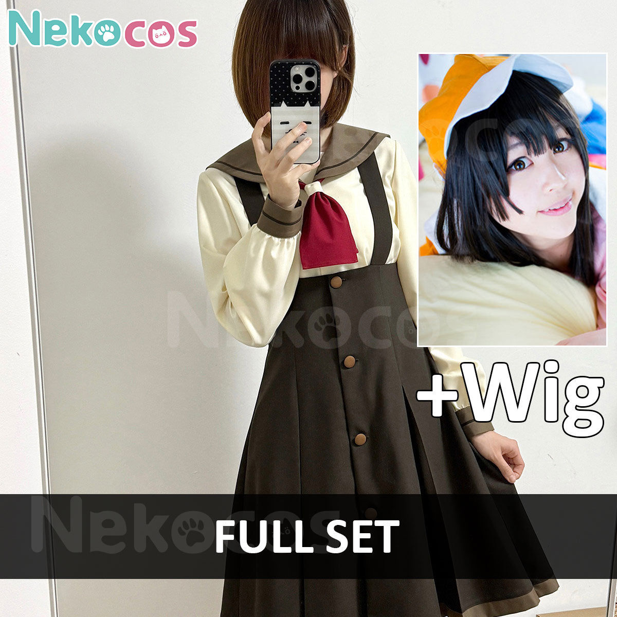 Nadeko Sengoku School Uniform Cosplay Costume Available NowAnime,Costume,Monogatari Series