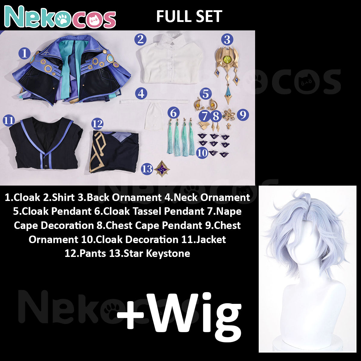 Genshin Impact Mitya Cosplay Costume - Custom TailoredCostume,Game,Genshin Impact
