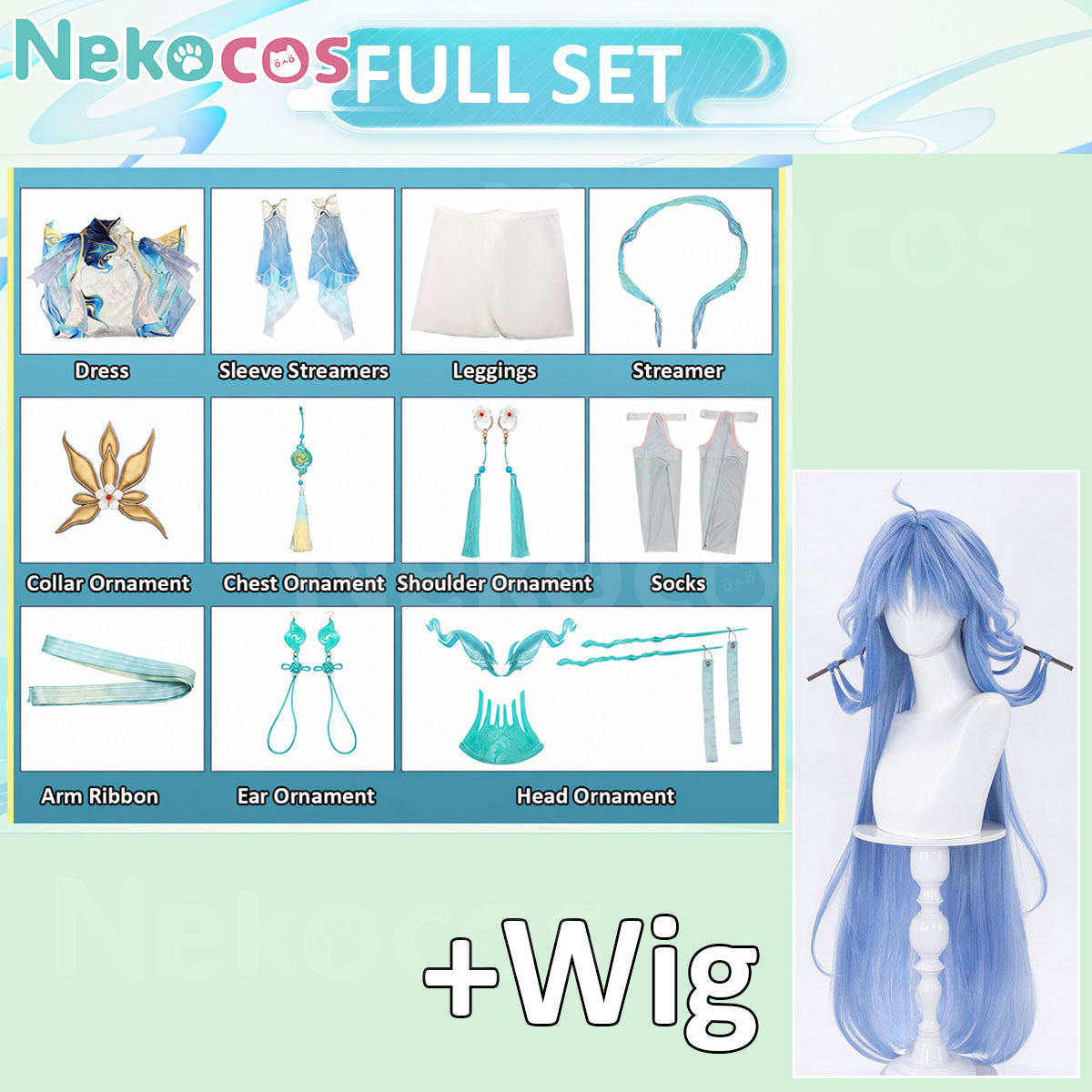 Wuthering Waves Qingxiao Cosplay Costume - Custom TailoredCostume,Game,Wuthering Waves