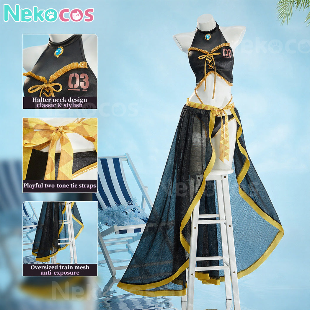 【Nekocos】Vocaloid Cosplay Luka Megurine Swimsuit Cosplay Costume | Custom-Tailor