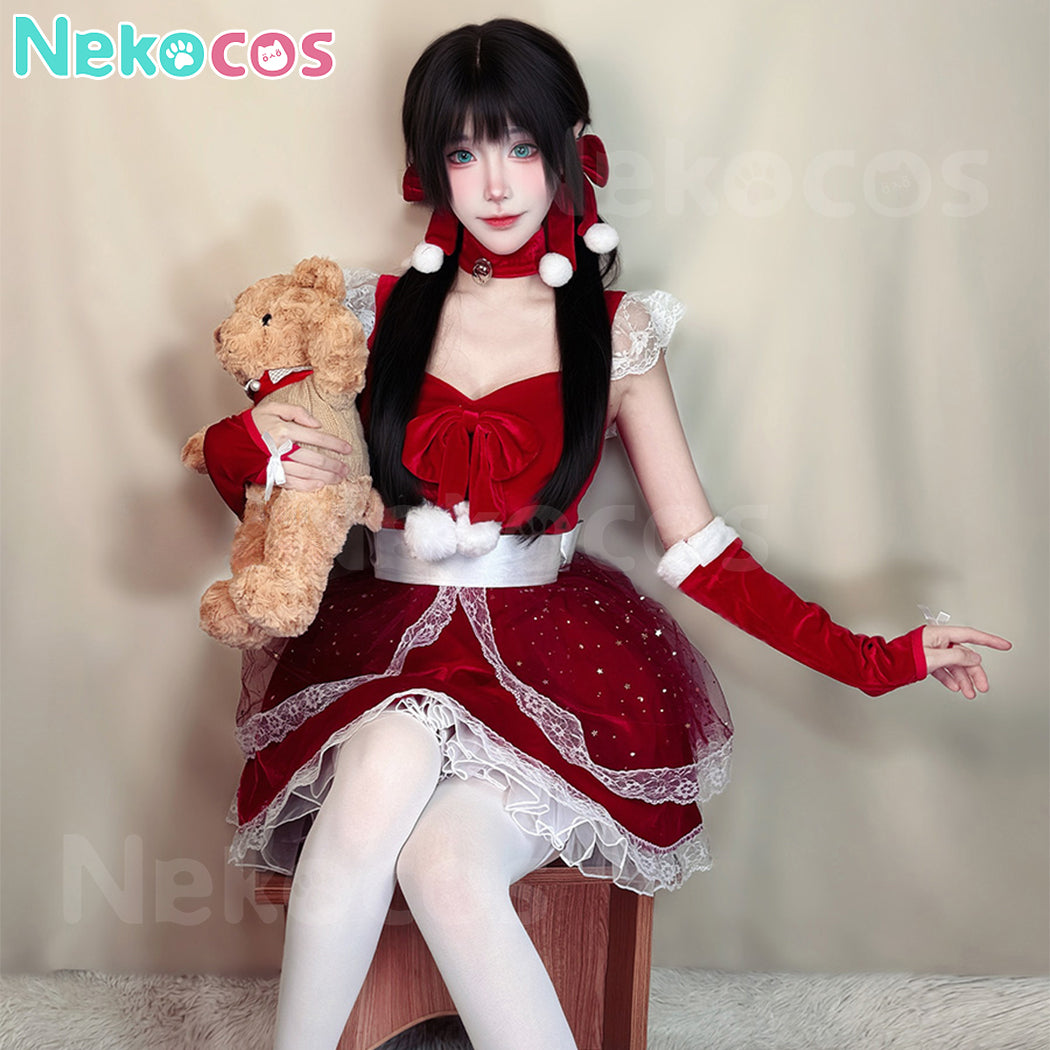 【Nekocos】Christmas Costume Women'S Cosplay  Maid Outfit Suspender Dress | In Stock