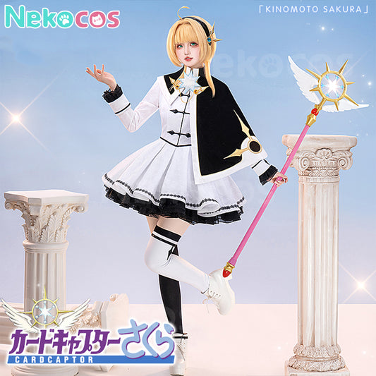 【In Stock】Anime Cardcaptor Sakura Cosplay Kinomoto Sakura Black / White Dress Cosplay Costume