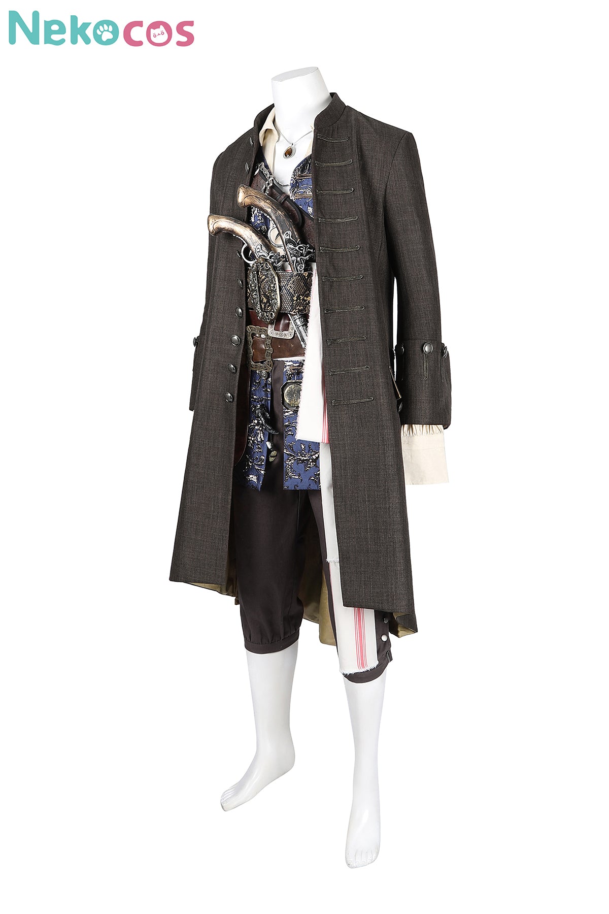 【Nekocos】Movie Jack Cosplay Costume Black Jacket Uniform Halloween Cape Standard Collar Custom Christmas Cosplay Costume | Custom-Tailor