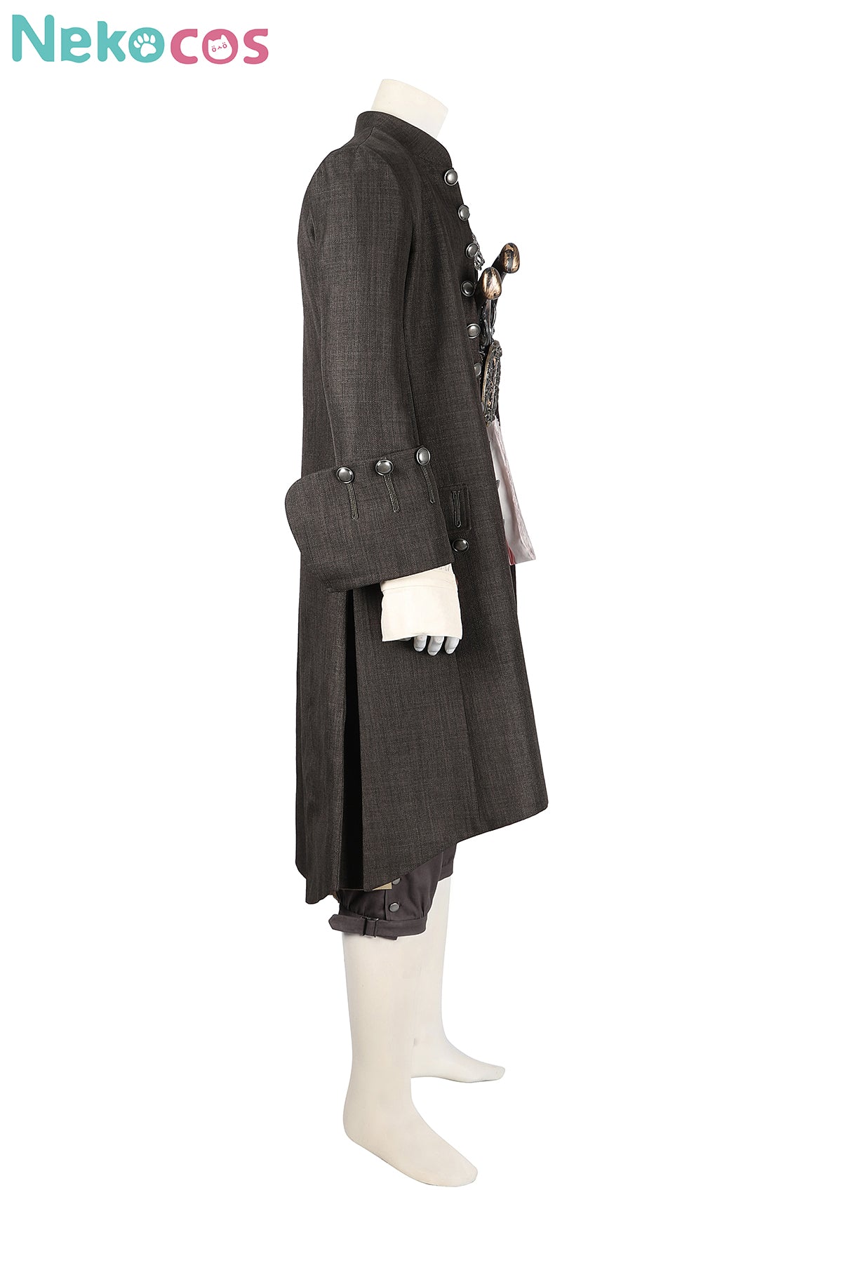 【Nekocos】Movie Jack Cosplay Costume Black Jacket Uniform Halloween Cape Standard Collar Custom Christmas Cosplay Costume | Custom-Tailor
