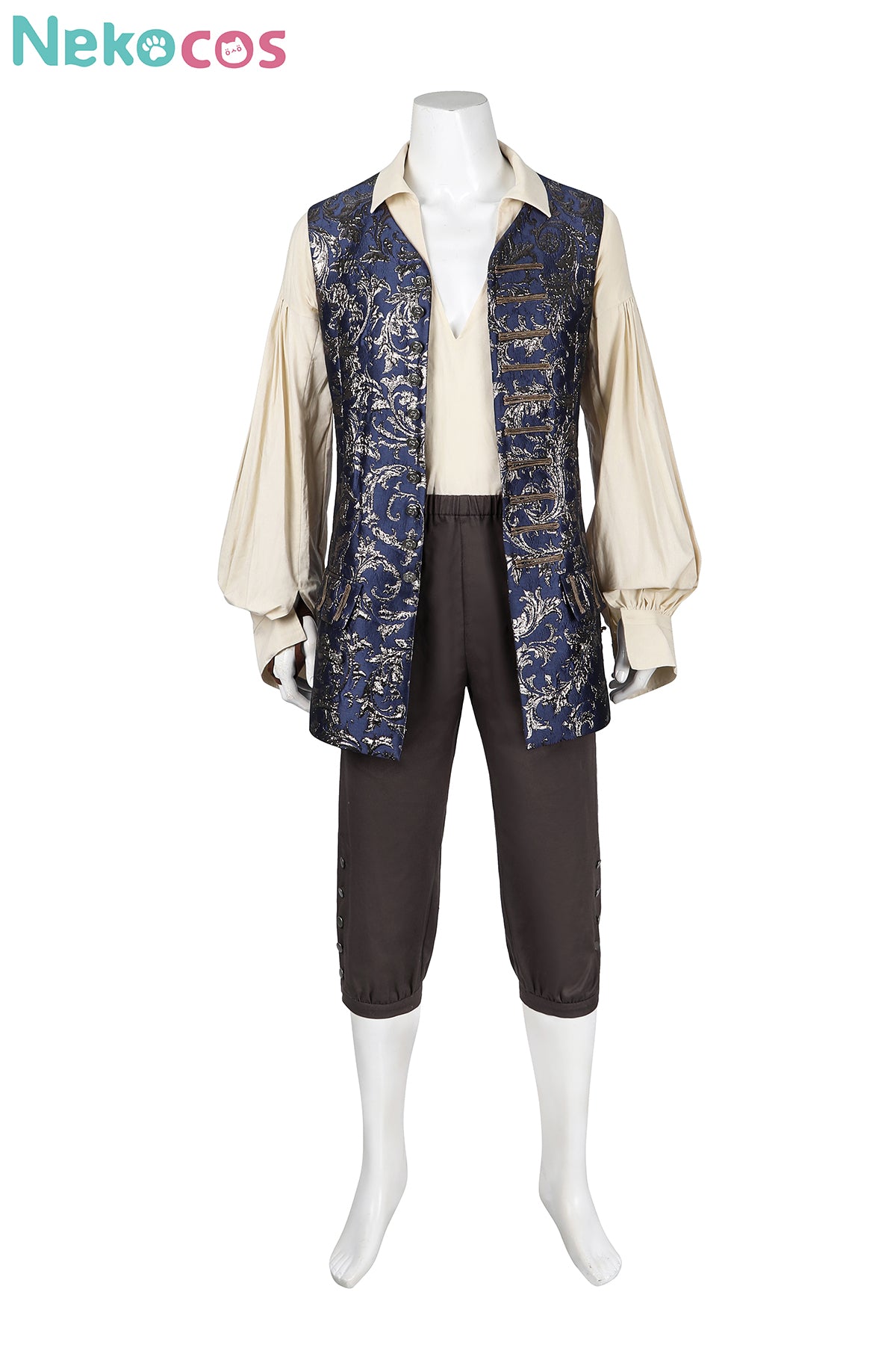 【Nekocos】Movie Jack Cosplay Costume Black Jacket Uniform Halloween Cape Standard Collar Custom Christmas Cosplay Costume | Custom-Tailor