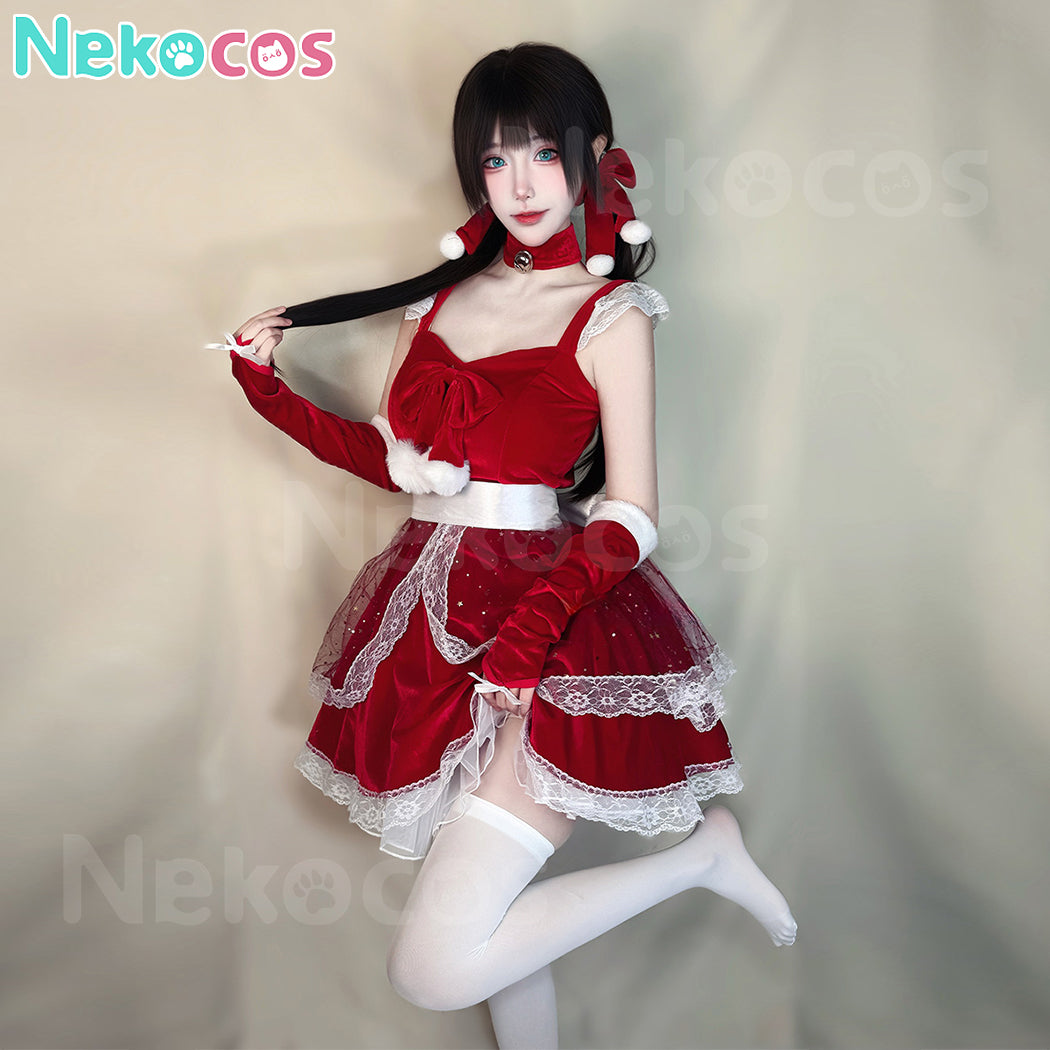 【Nekocos】Christmas Costume Women'S Cosplay  Maid Outfit Suspender Dress | In Stock