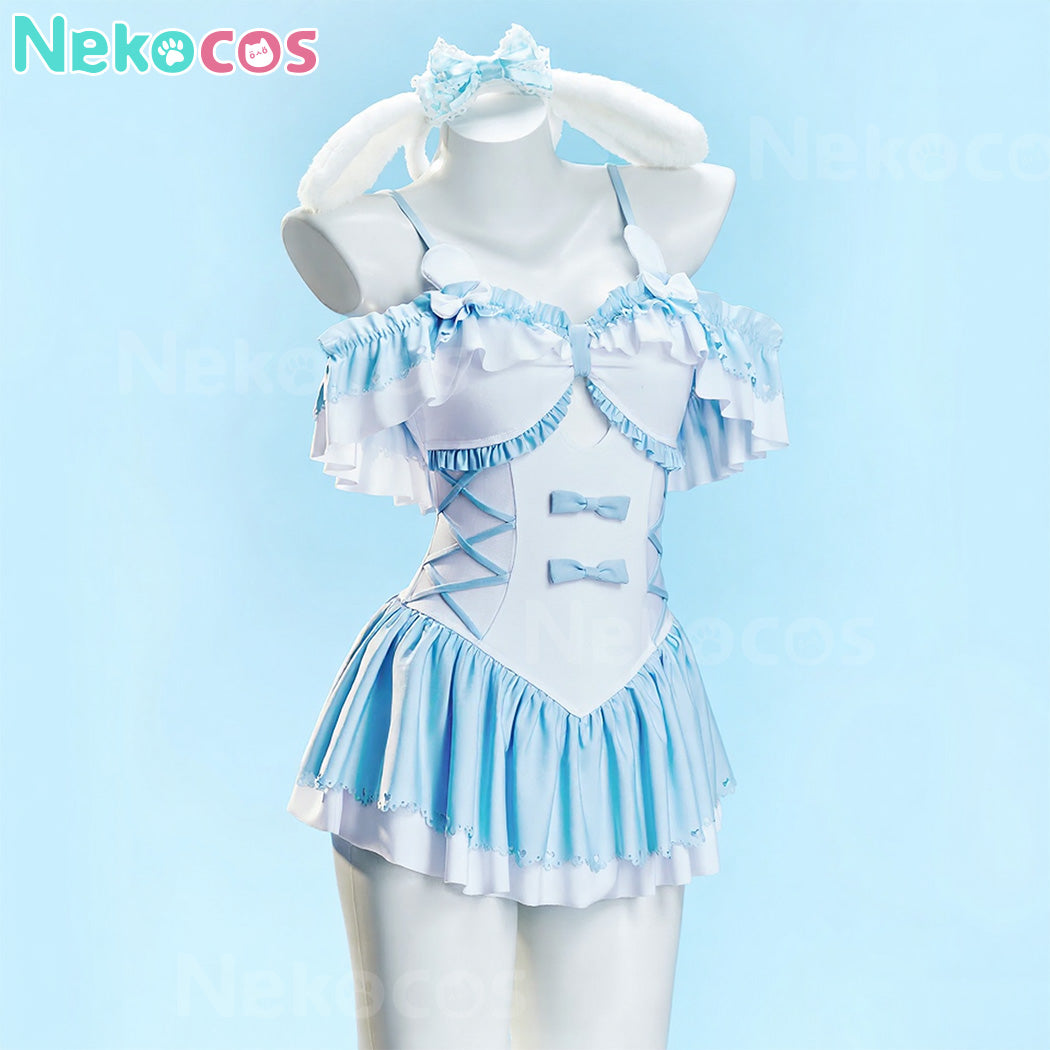 【Nekocos】Sweet Conservative Girls One-Piece Spa Swimsuit with Chest Pads | Custom-Tailor