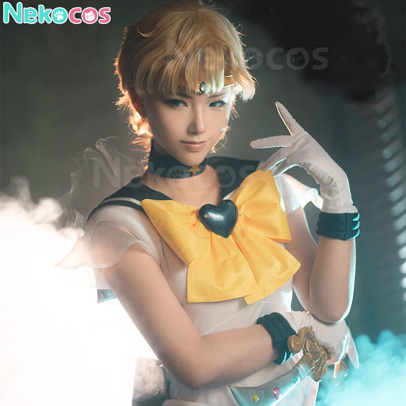 【Nekocos】Anime Sailor Moon SuperS Cosplay Sailor Uranus Haruka Tenou Battle Suit Cosplay Costume Premium Edition | In Stock