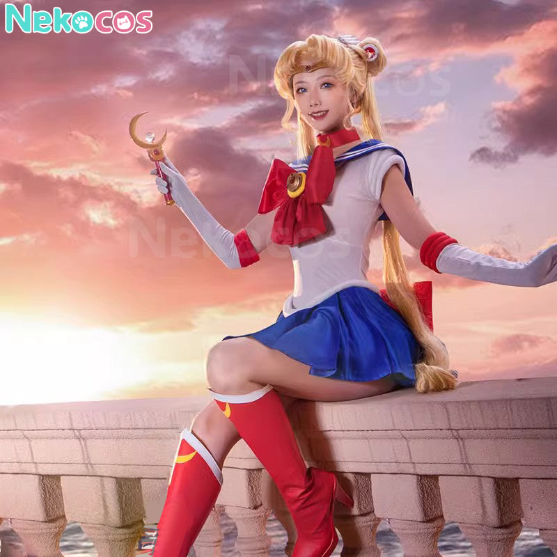 【Nekocos】Anime Sailor Moon Cosplay Sailor Moon Usagi Tsukino Battle Suit Cosplay Costume Premium Edition | In Stock