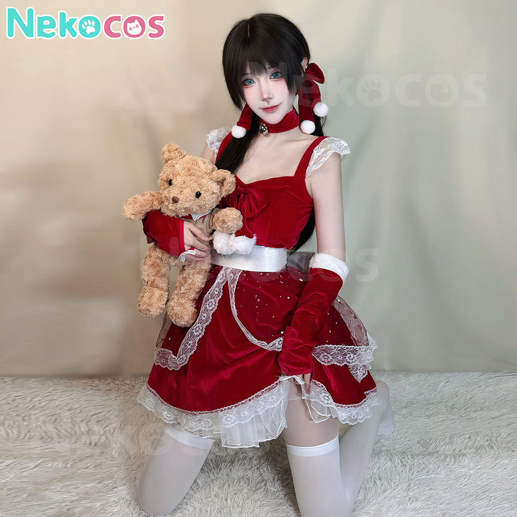 【Nekocos】Christmas Costume Women'S Cosplay  Maid Outfit Suspender Dress | In Stock