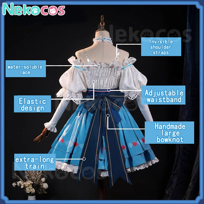 【Nekocos】Game Arknights Cosplay Eyjafjalla the Hvít Aska Cosplay Costume | Pre-Sale