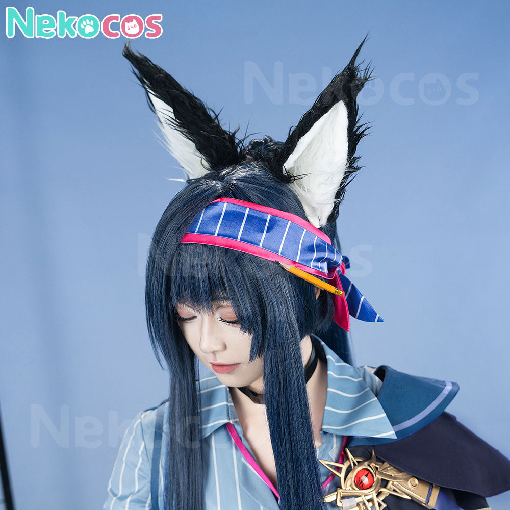 【Nekocos】Game Arknights Cosplay Blaze Explosive Blue Flame Cosplay Costume Premium Edition | In Stock