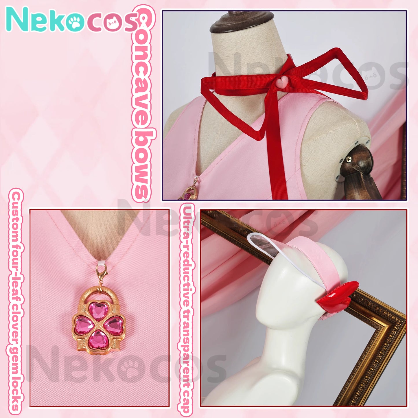 【Nekocos】Anime Shugo Chara! Cosplay Character transformation Amulet Heart! Cosplay Costume | In Stock
