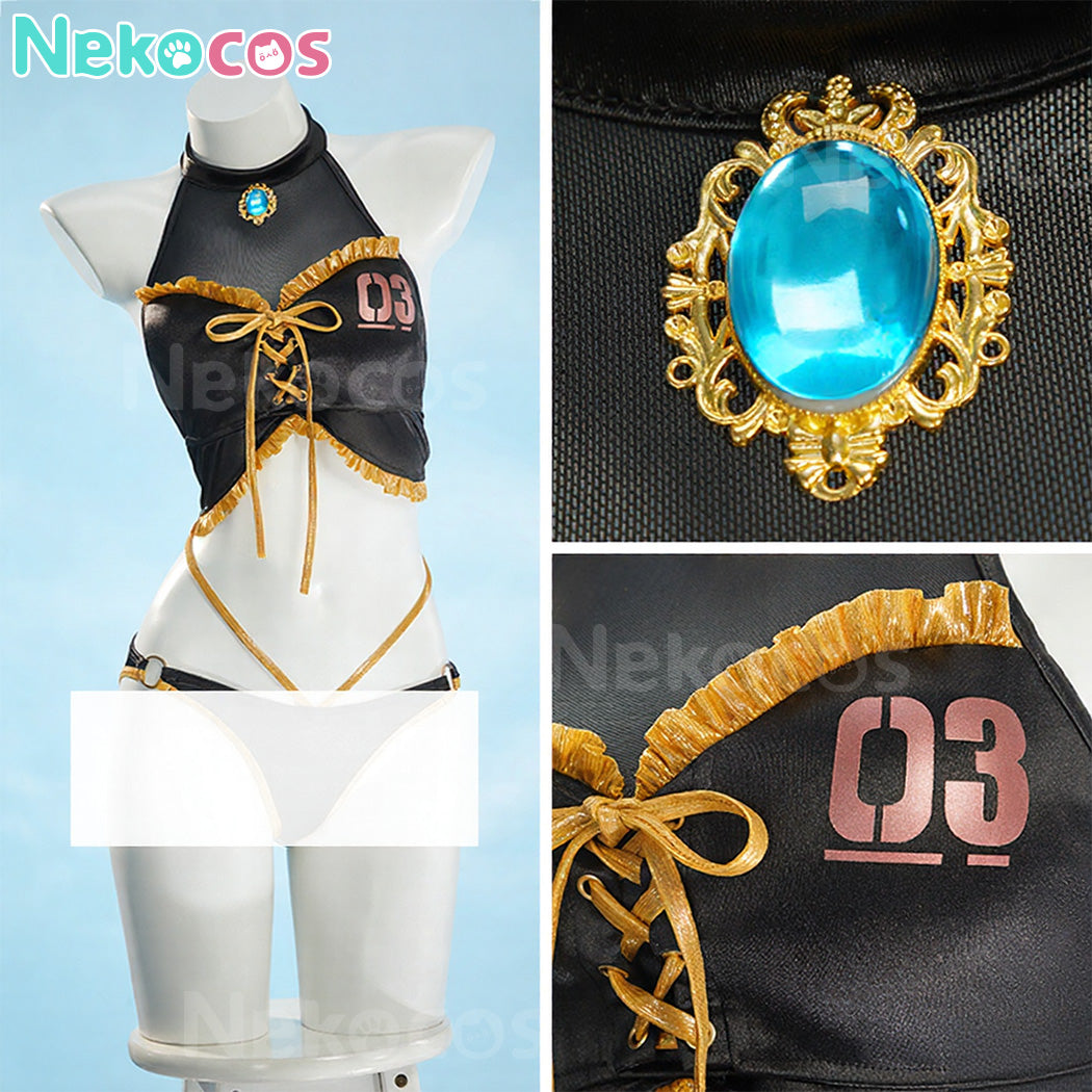 【Nekocos】Vocaloid Cosplay Luka Megurine Swimsuit Cosplay Costume | Custom-Tailor