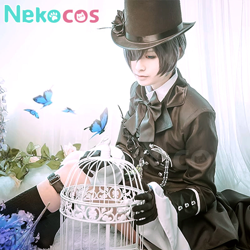 【Nekocos】Anime Black Butler Cosplay Kuroshitsuji Ciel Phantomhive Cosplay Costume | In Stock