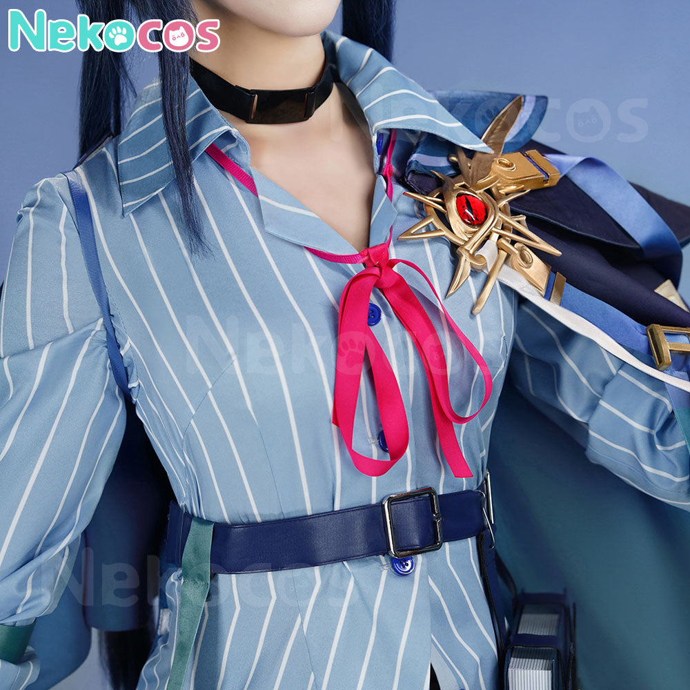 【Nekocos】Game Arknights Cosplay Blaze Explosive Blue Flame Cosplay Costume Premium Edition | In Stock