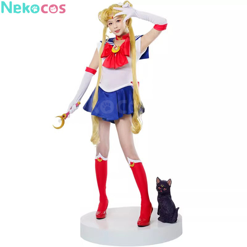 【Nekocos】Anime Sailor Moon Cosplay Sailor Moon Usagi Tsukino Battle Suit Cosplay Costume Premium Edition | In Stock