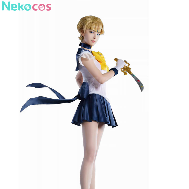【Nekocos】Anime Sailor Moon SuperS Cosplay Sailor Uranus Haruka Tenou Battle Suit Cosplay Costume Premium Edition | In Stock