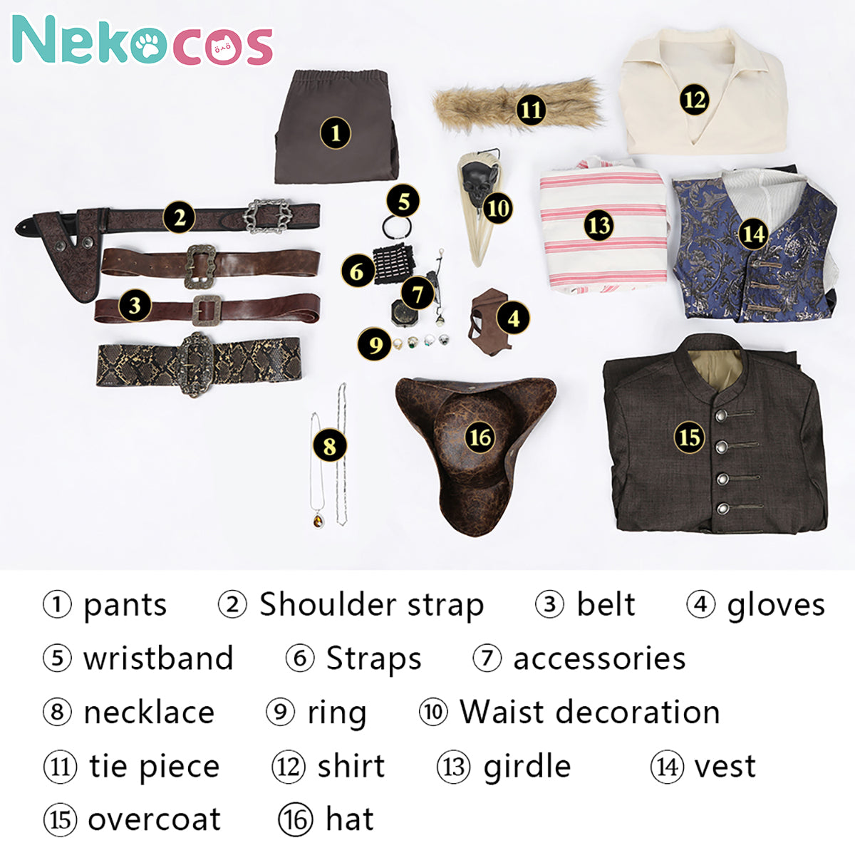 【Nekocos】Movie Jack Cosplay Costume Black Jacket Uniform Halloween Cape Standard Collar Custom Christmas Cosplay Costume | Custom-Tailor