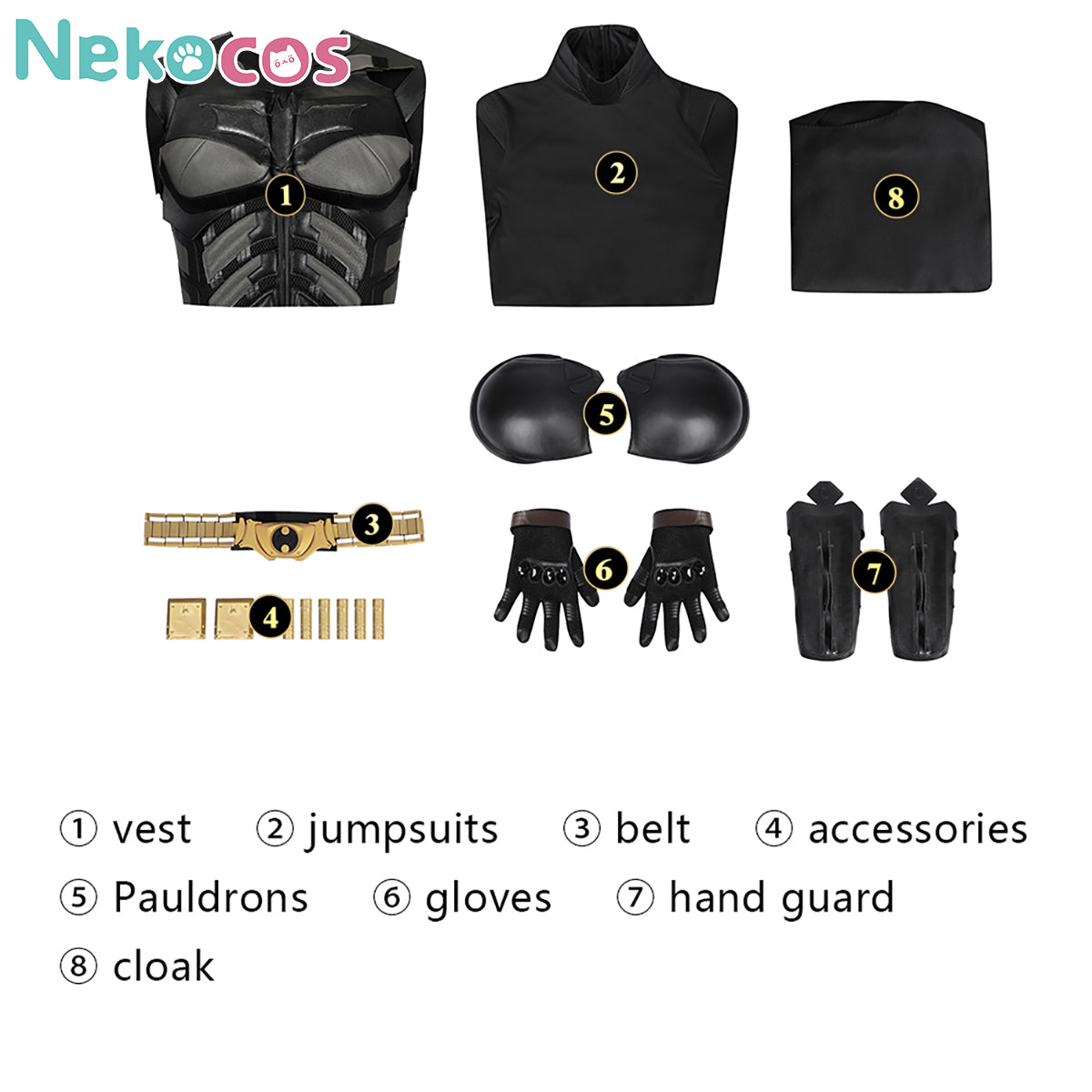 【Nekocos】Movie Cosplay Costume Halloween Cape Standard Collar Custom Christmas Cosplay Costume | Custom-Tailor