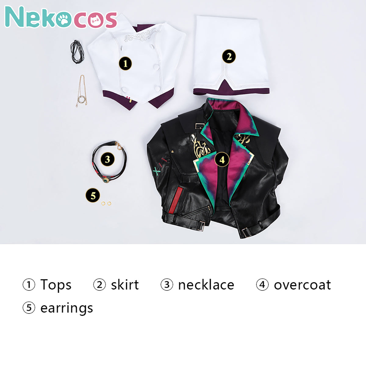 【Nekocos】Game Cosplay Costume Halloween Cape Standard Collar Custom Christmas Cosplay Costume | Custom-Tailor